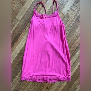 SKIMS PINK lace slip dress